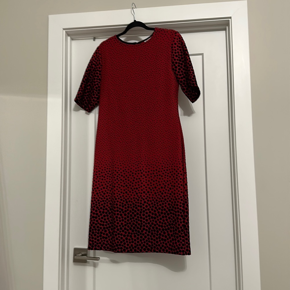 Olivia Matthews sheath dress with textured design
